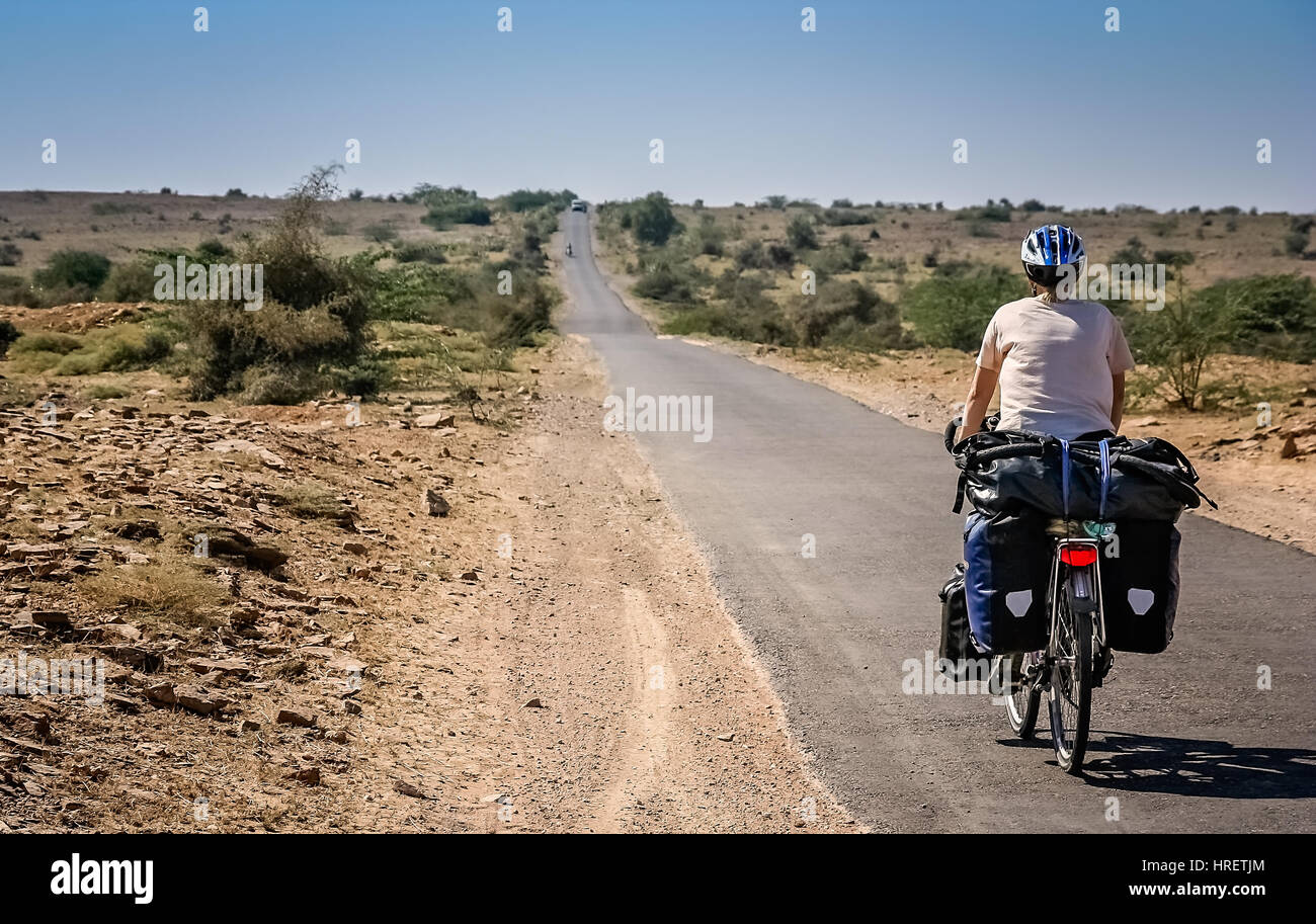Girl riding bicycle india hi-res stock photography and images - Alamy
