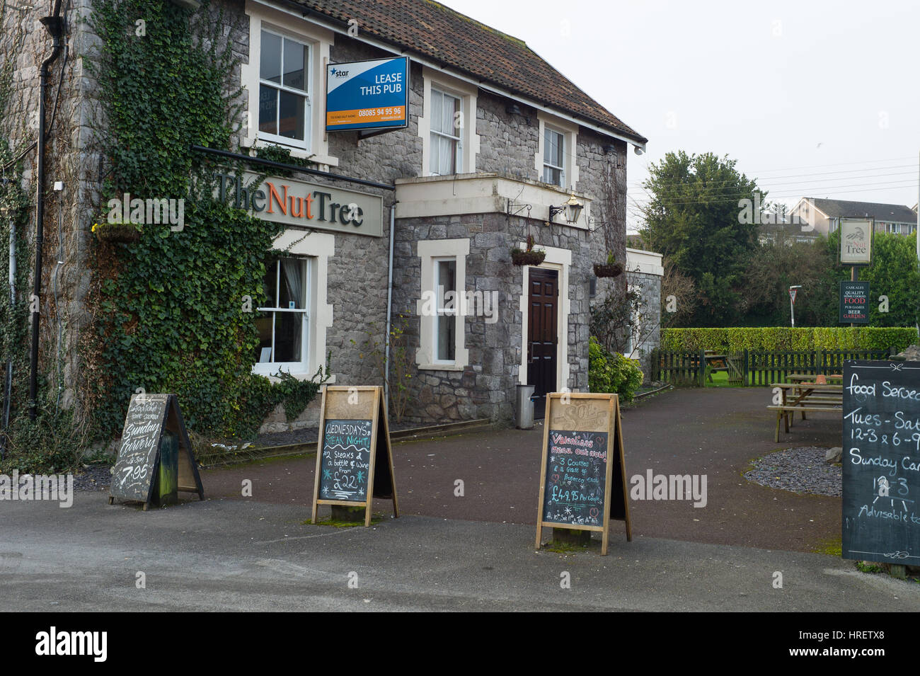 The Nut Tree Public House in Worle, WestonSupermare England, closed