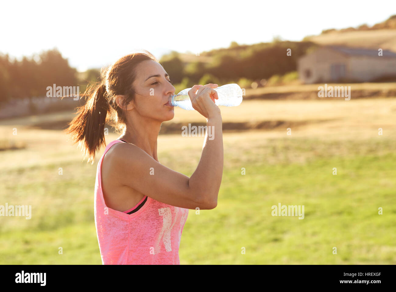 Healthy young woman on morning run.Healthy and Sporty Young Woman