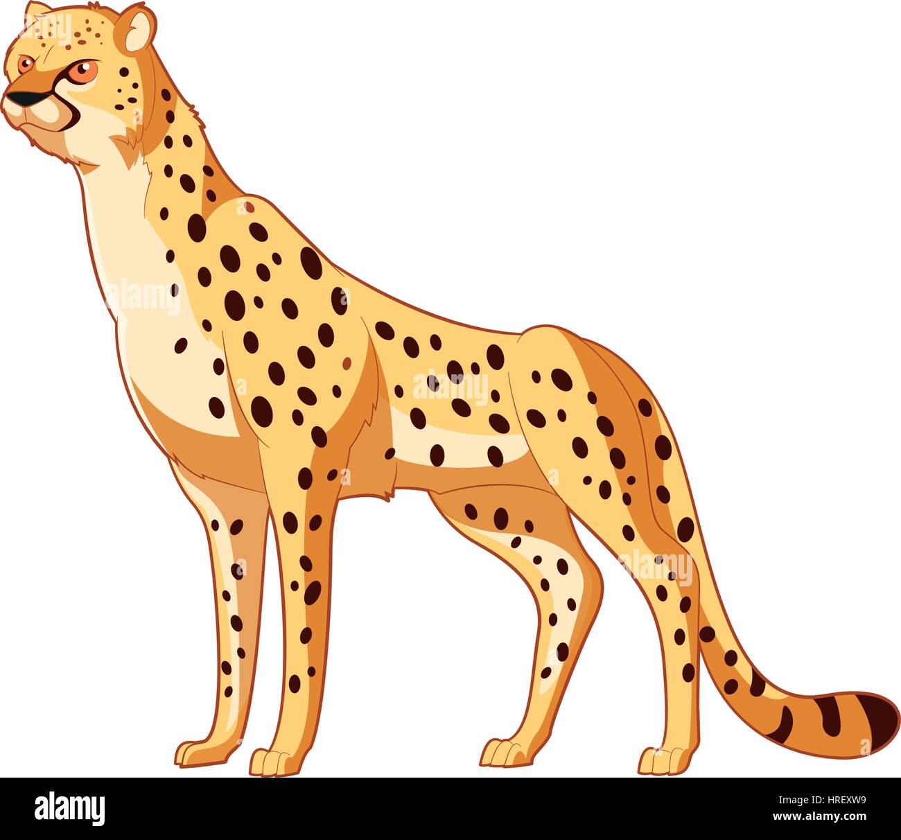 Cartoon smiling Cheetah Stock Vector