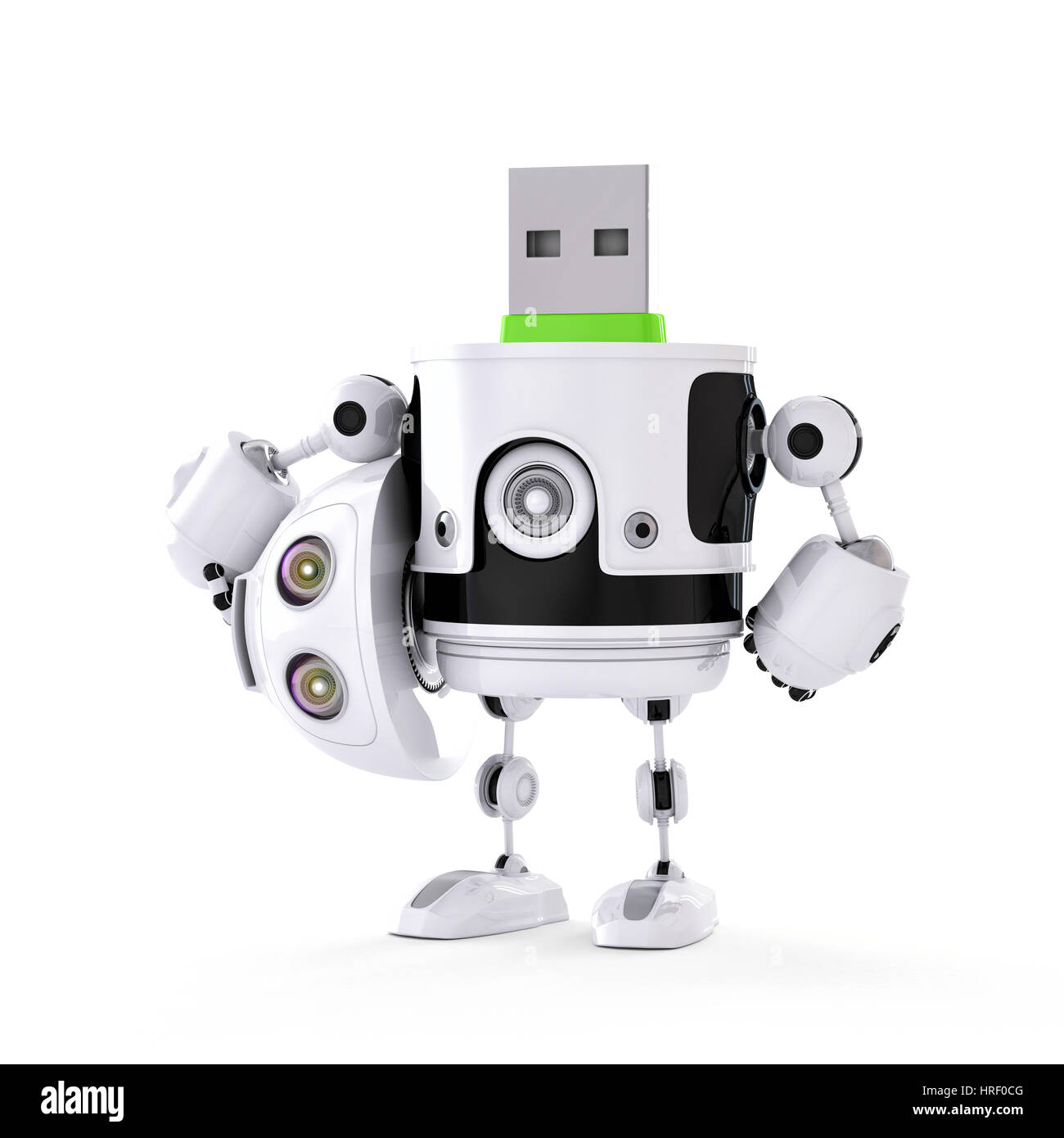 USB droid. Digital storage concept Stock Photo