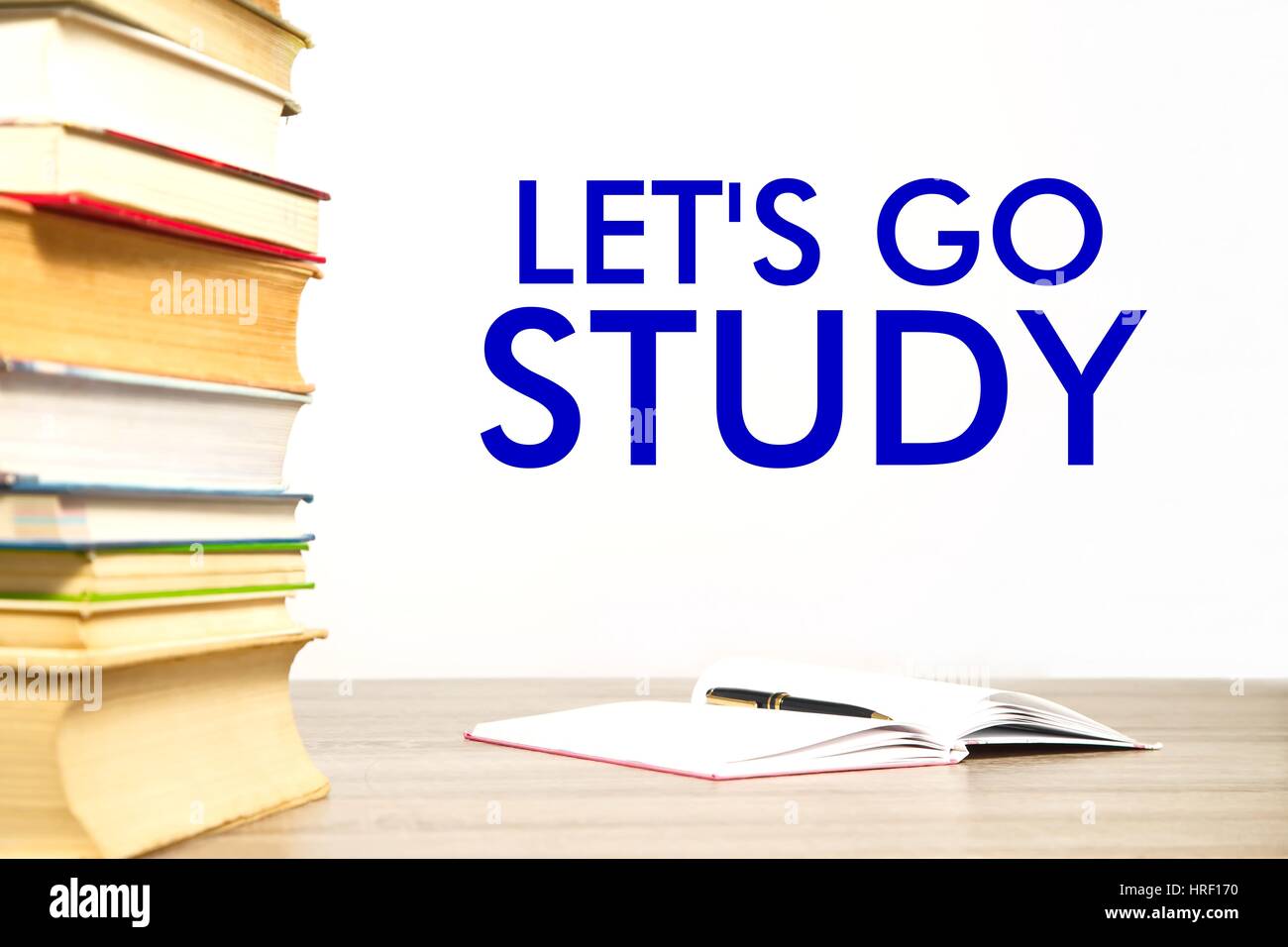 Stack of books with message Stock Photo Alamy