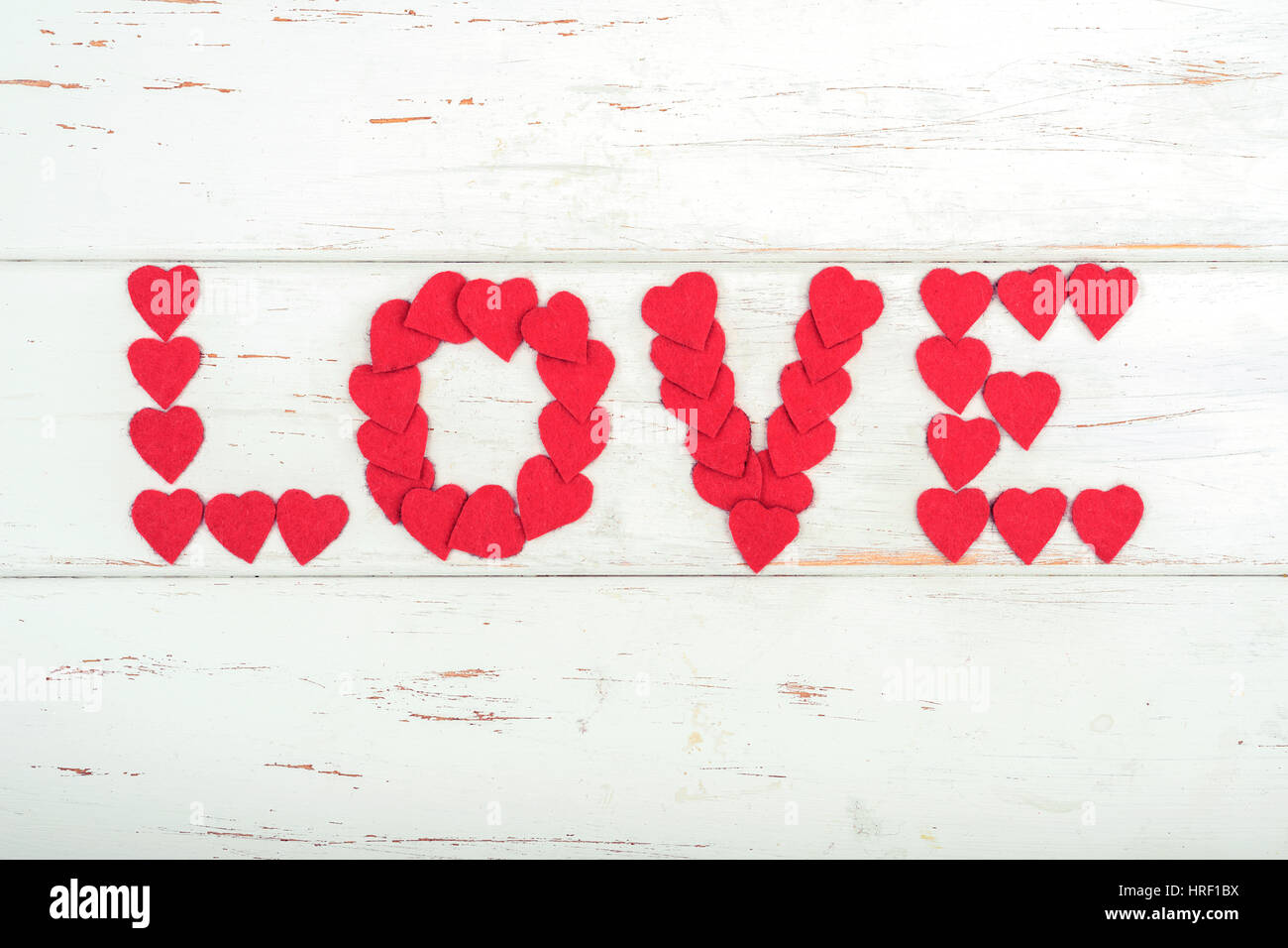 Valentines day. Red heart paper cut on white wooden background Stock ...