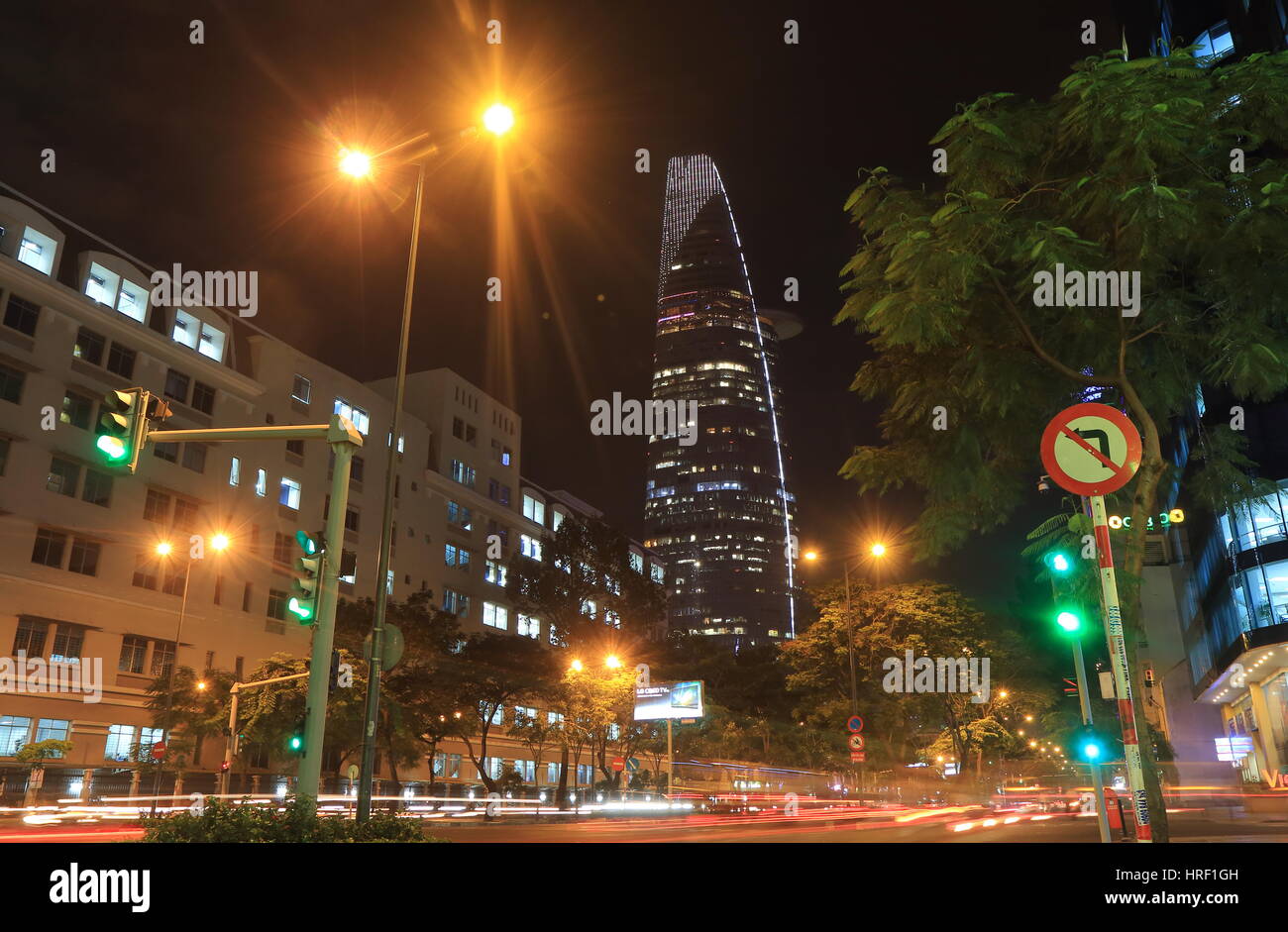 Bitexco Tower in Ho Chi Minh City Vietnam. Bitexco Tower is a 68 storey 262.5 m skyscraper built in 2011 Stock Photo
