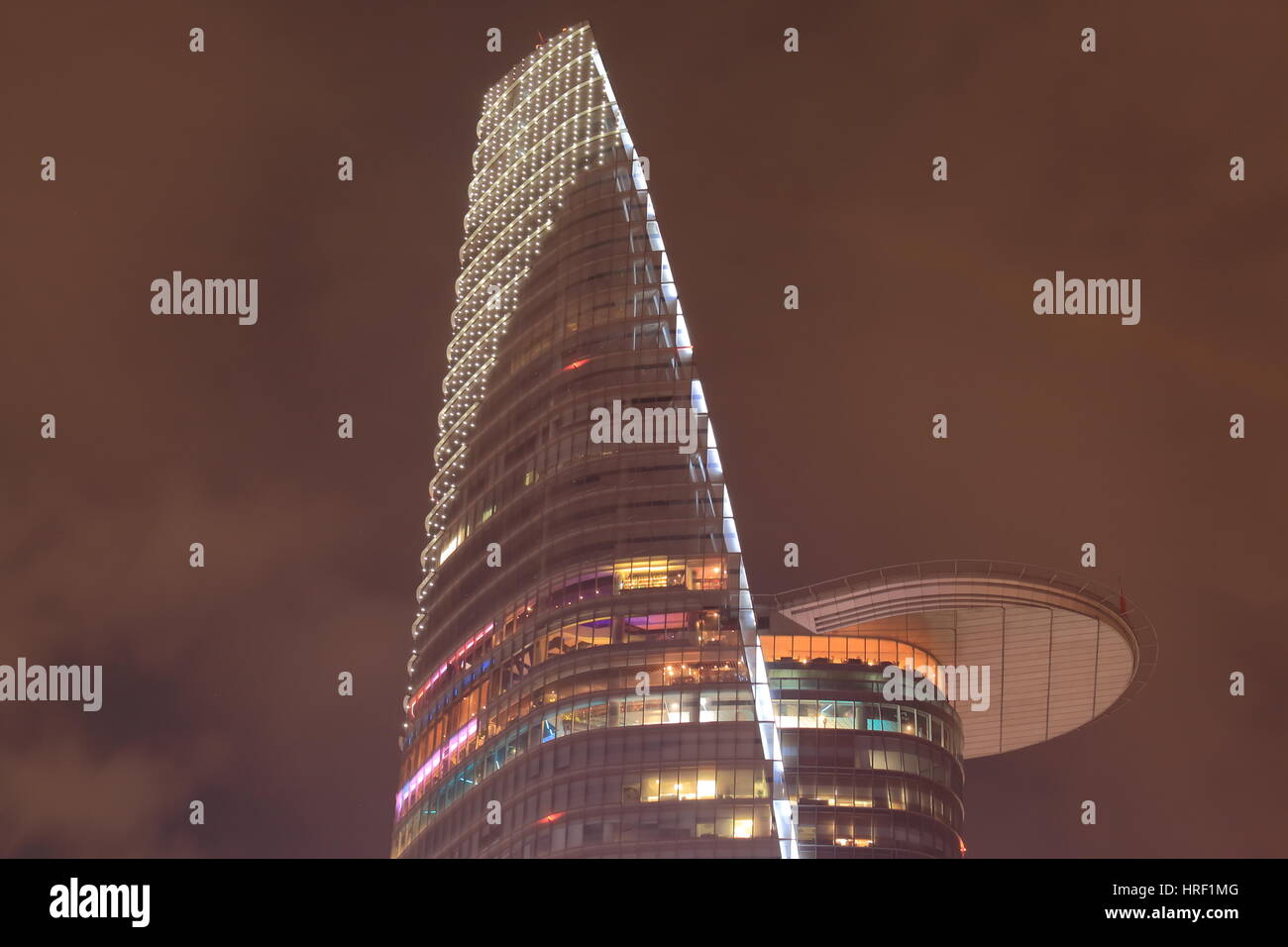 Bitexco Tower in Ho Chi Minh City Vietnam. Bitexco Tower is a 68 storey 262.5 m skyscraper built in 2011 Stock Photo