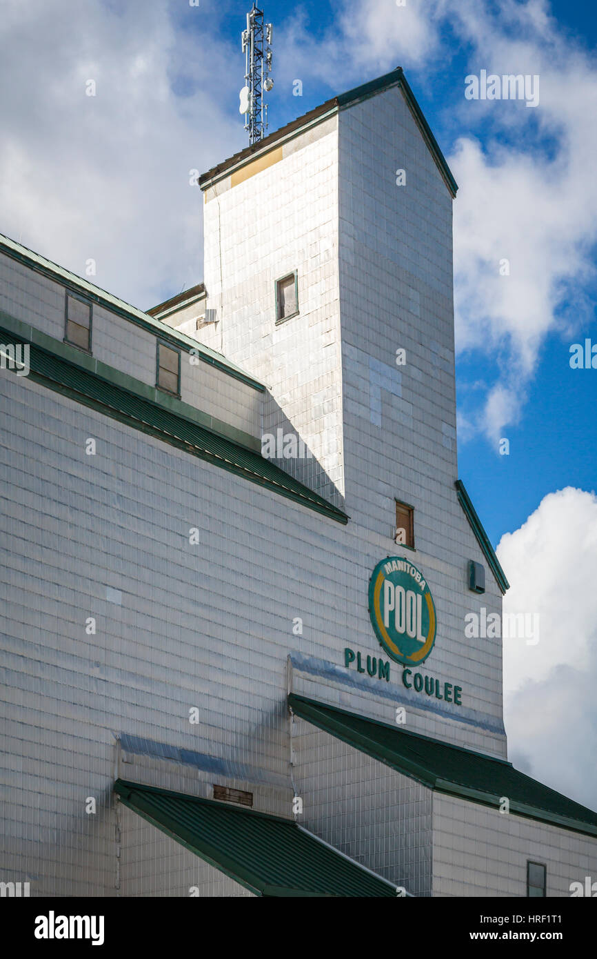 The Historic Manitoba Pool Elevator In Plum Coulee, Manitoba, Canada 