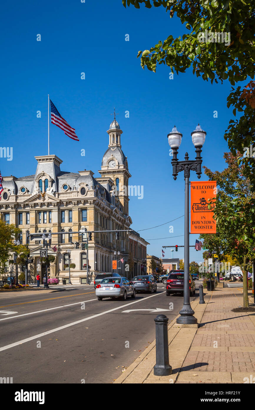A street scene in downtown Wooster, Ohio, USA Stock Photo Alamy