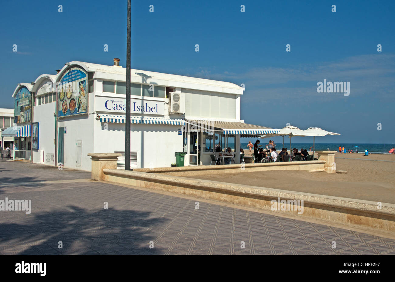 Valencia, Cafe, Bar, Malvarrosa Beach, Spain, Europe Stock Photo Alamy