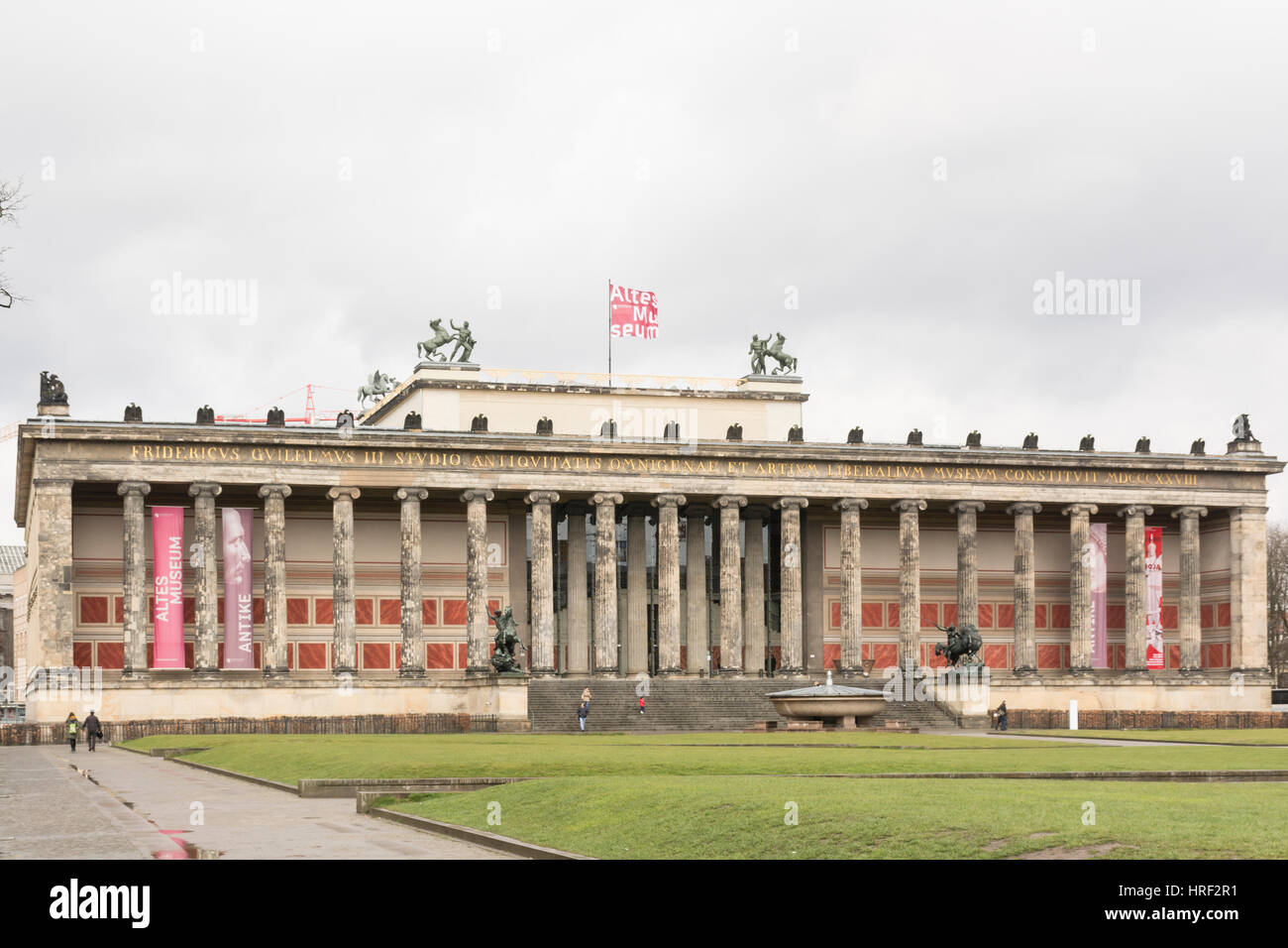 Front view of Altes Museum on Museum Island, Berlin, Germany Stock Photo