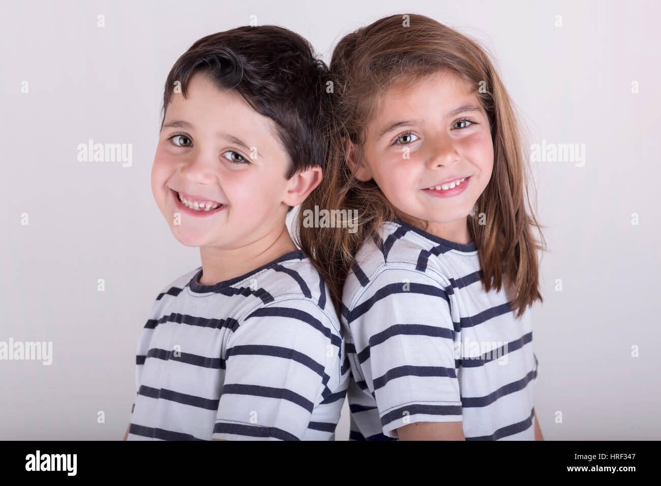 happy friends. Portrait of cheerful kids Stock Photo