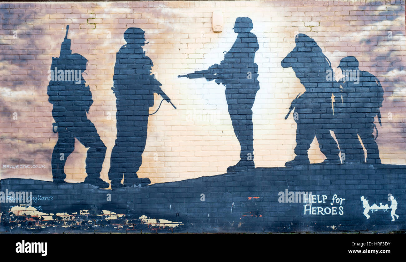 Graffiti of soldiers Stock Photo