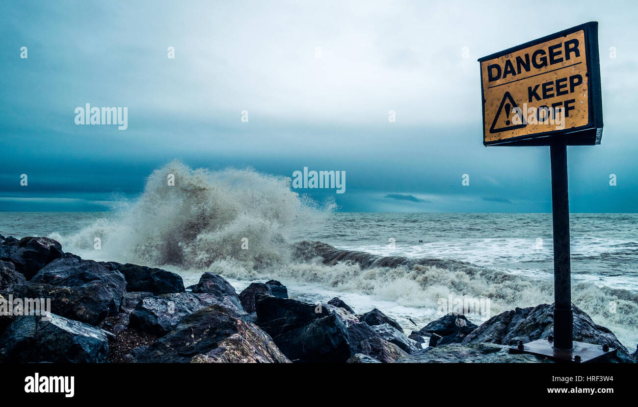 Captured on a heavy windy day, while Storm Ewan accrossed UK Stock ...