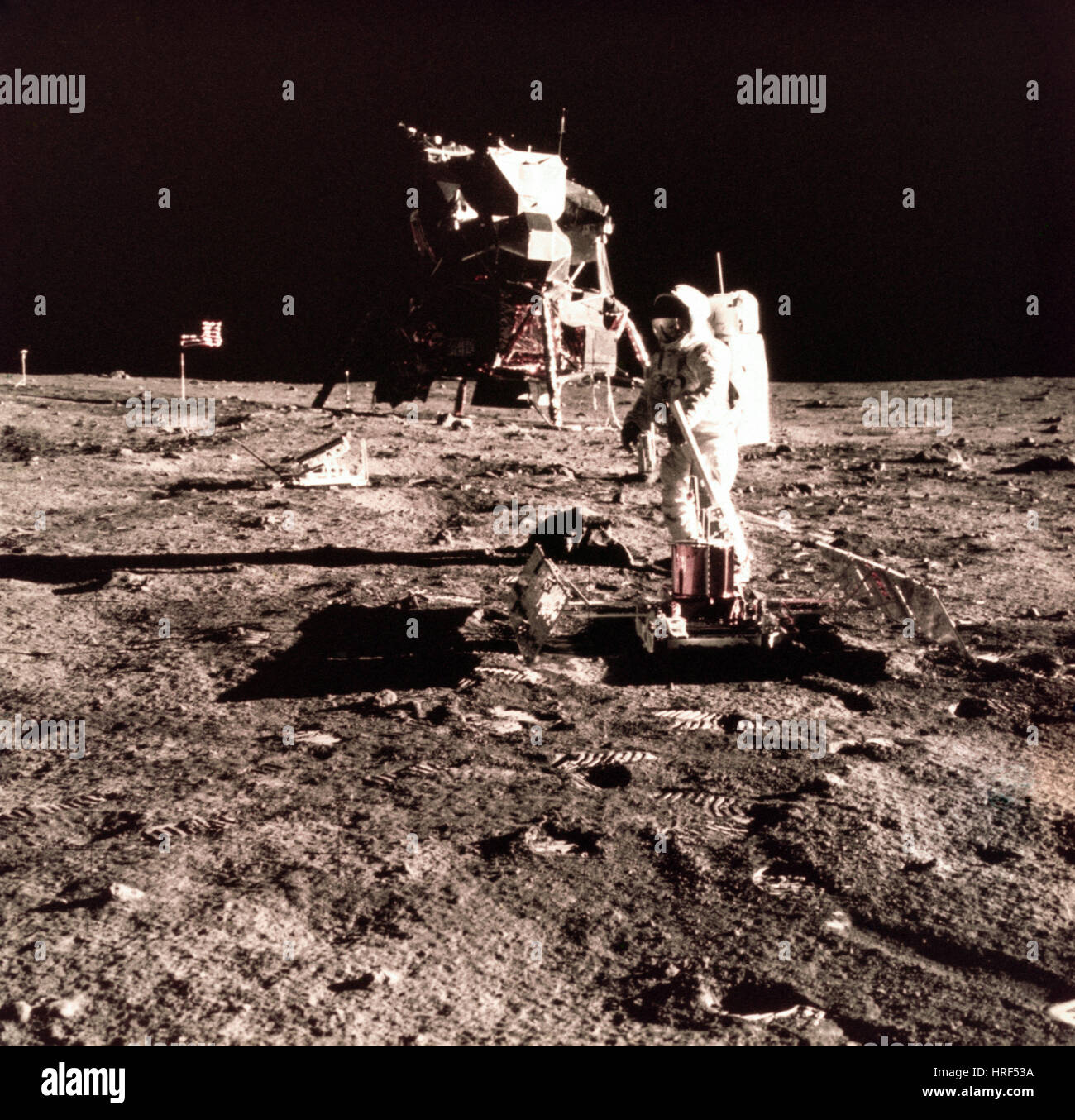 Apollo 11 Moon Landing Stock Photo