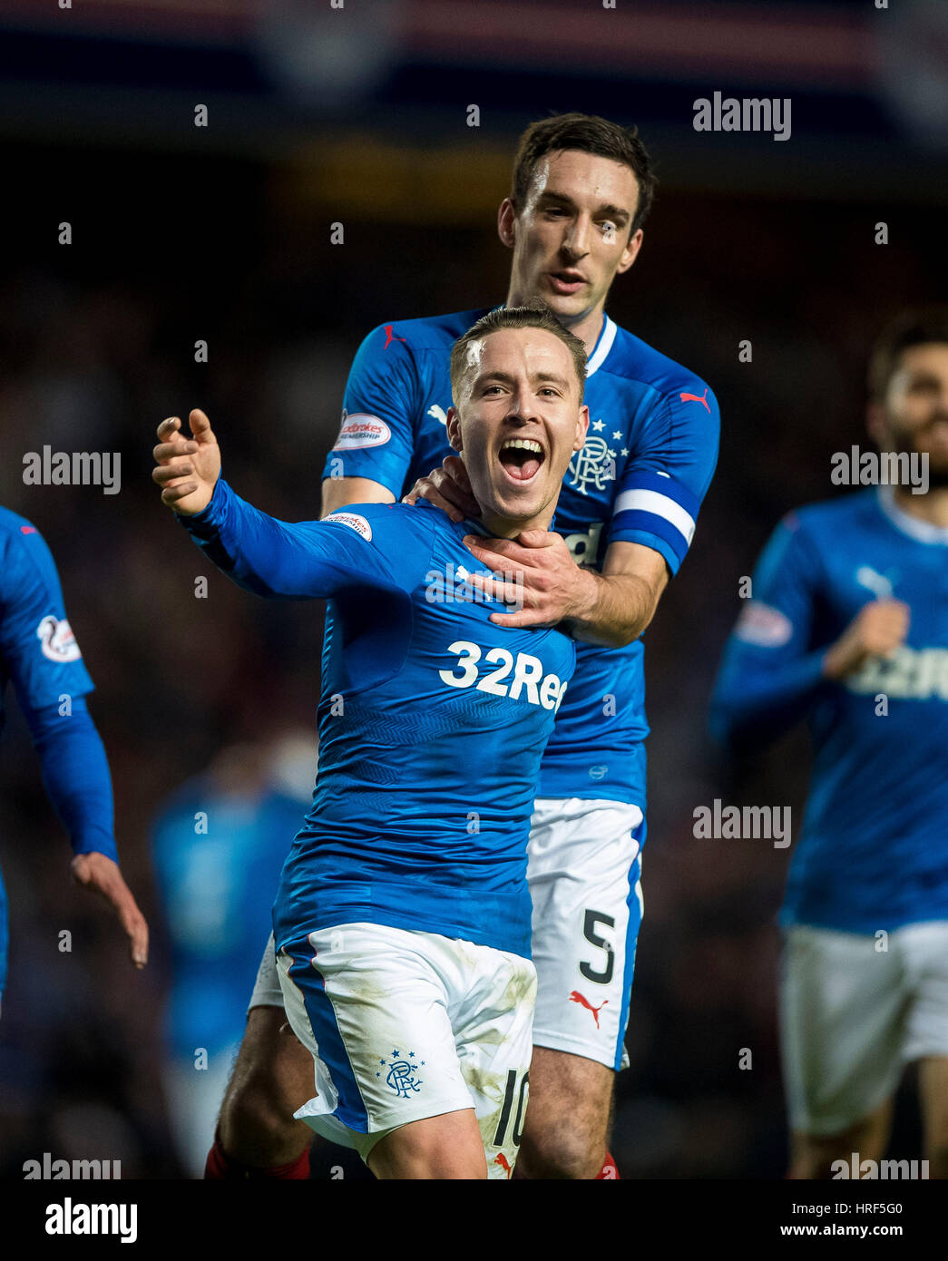 Rangers barry mckay celebrates scoring hi-res stock photography and ...