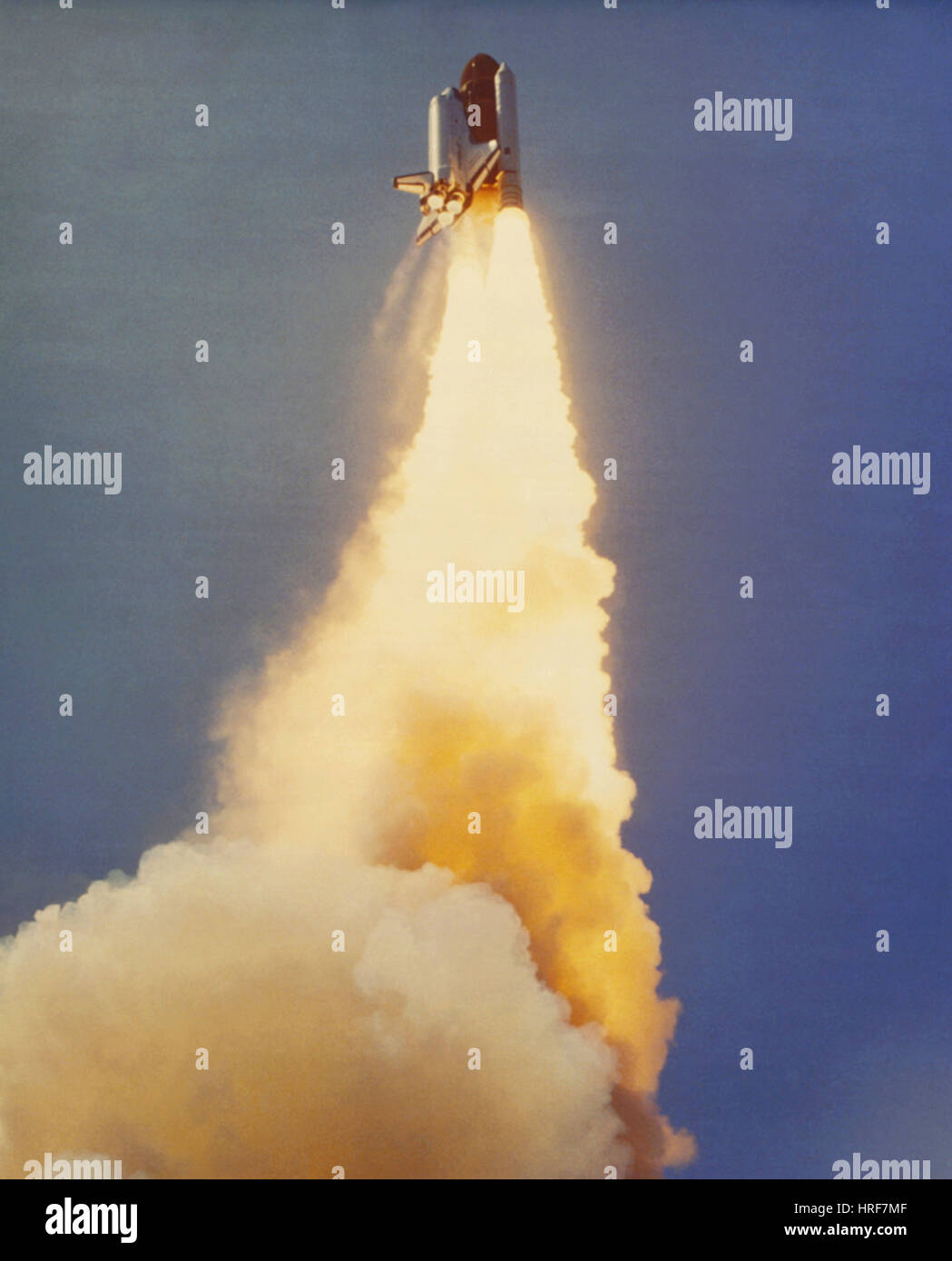 Space Shuttle Challenger Launch Stock Photo