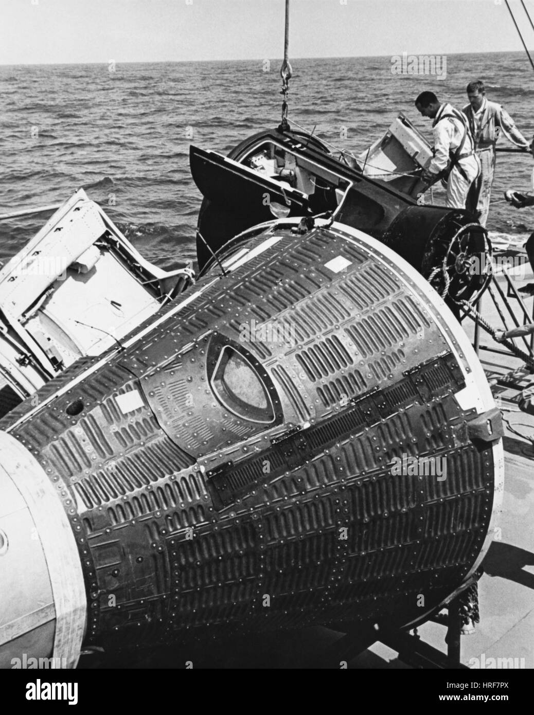Water Egress Training for Gemini 4 Mission, 1965 Stock Photo