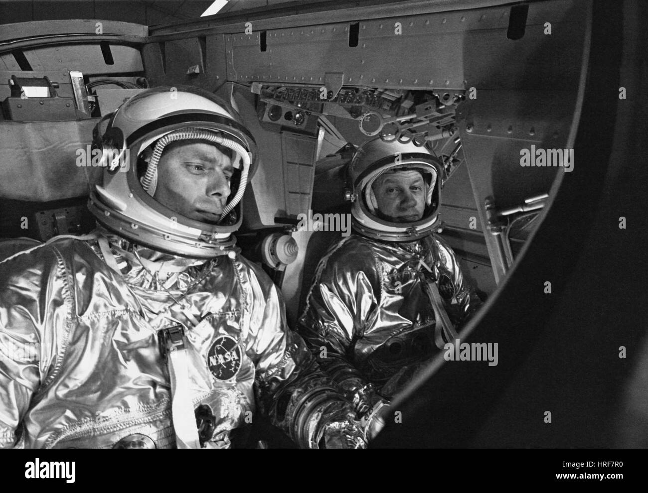 Inside Gemini Spacecraft Stock Photo