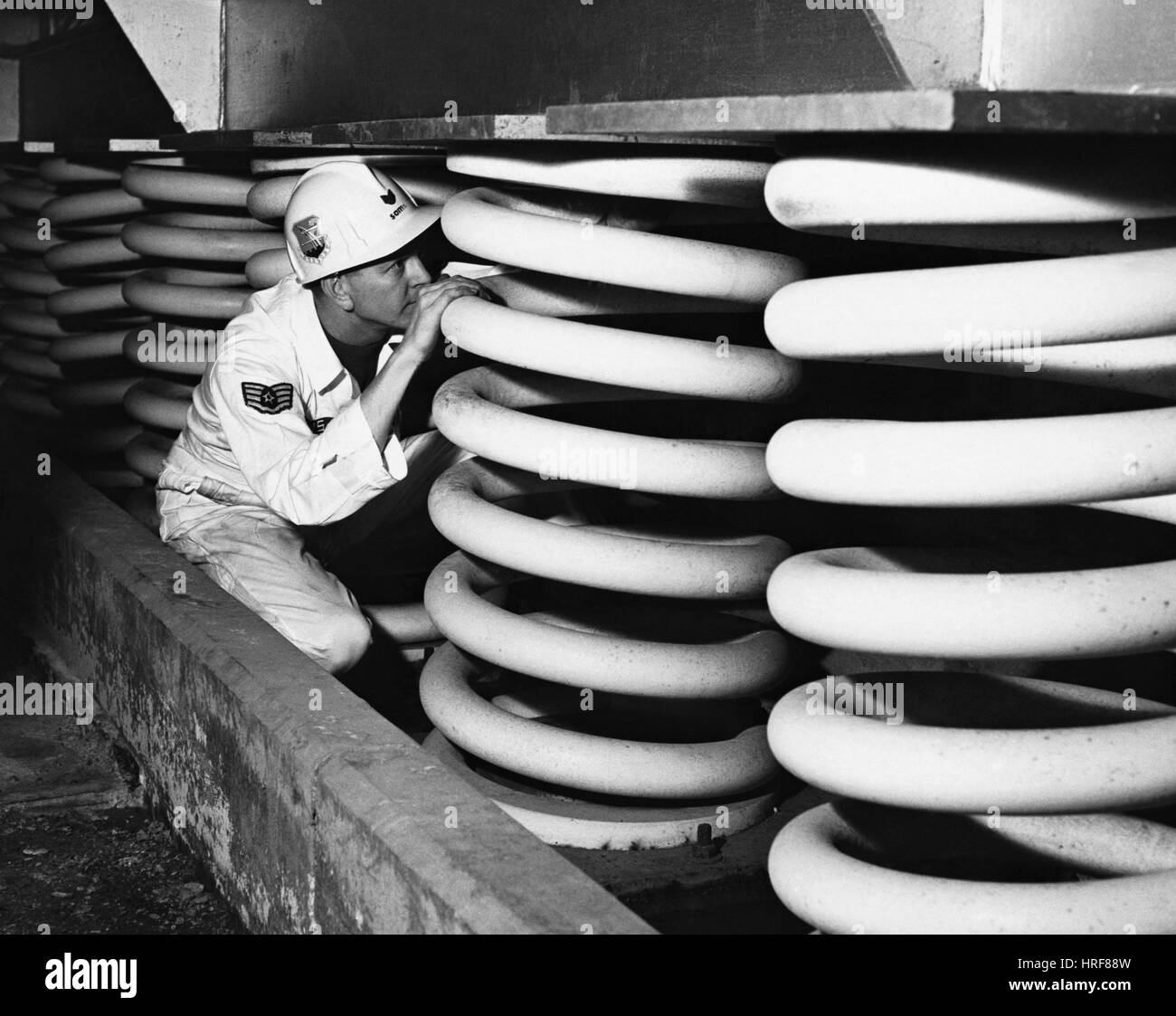 Defensive Springs in NORAD's Headquarters Stock Photo