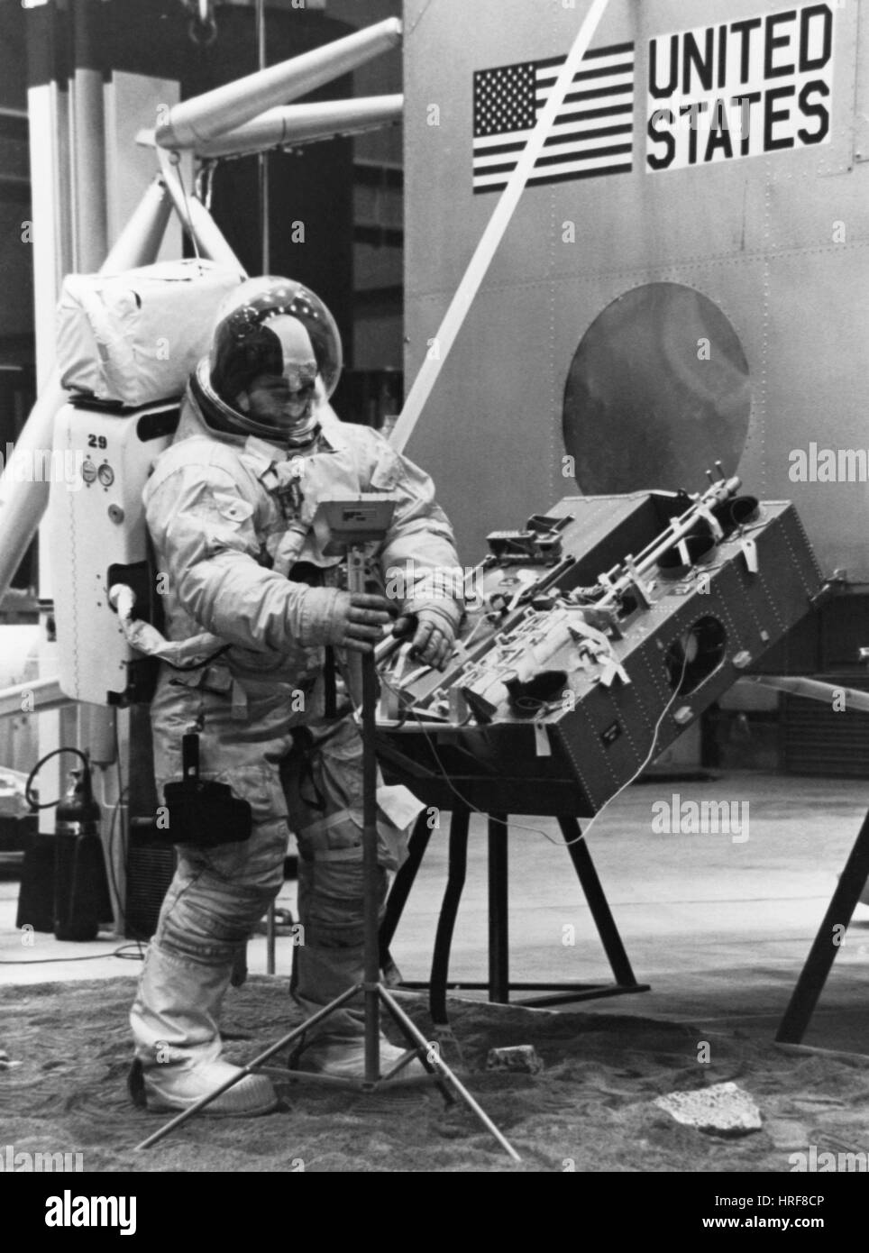 Lunar space suit hi-res stock 