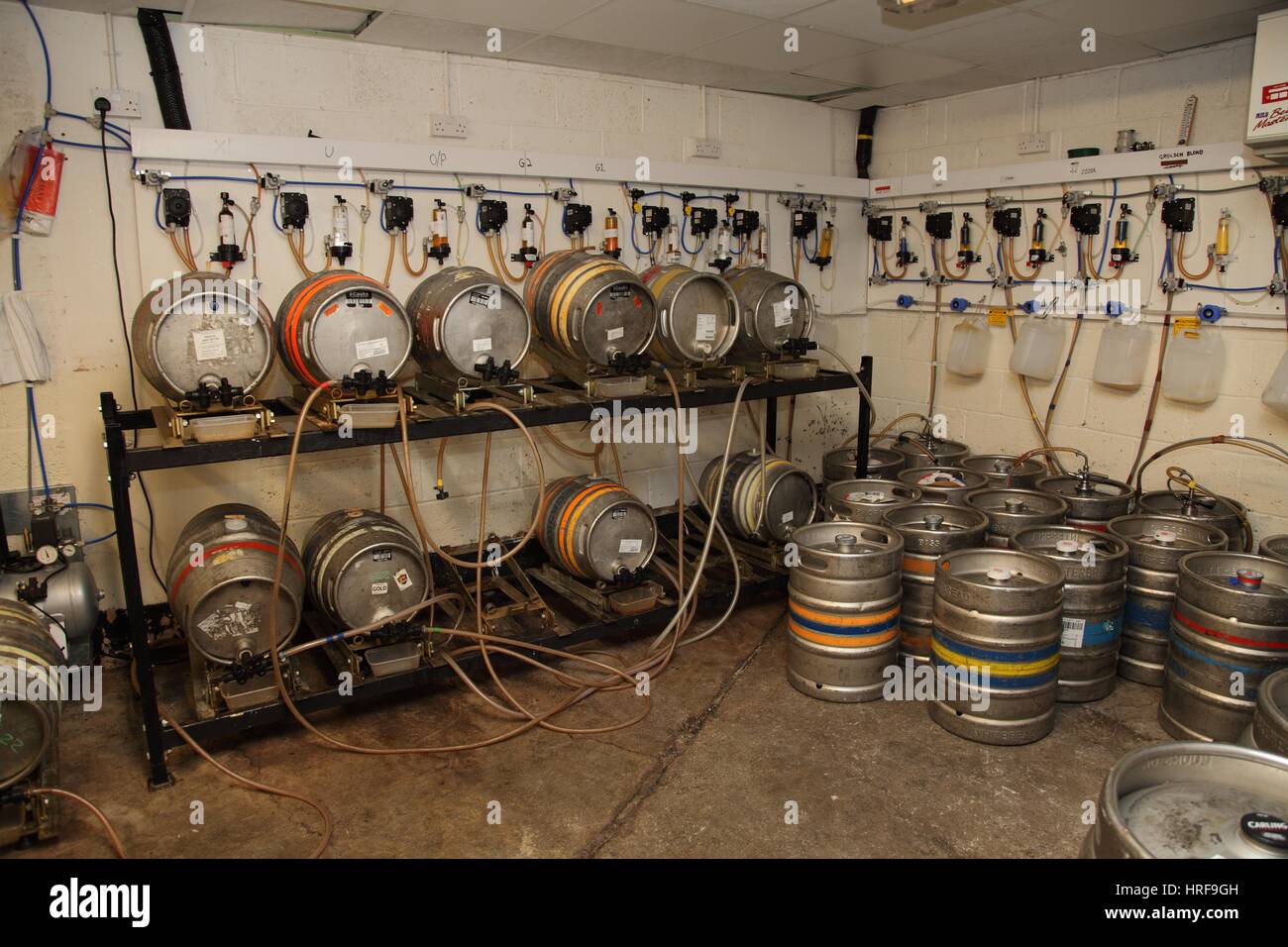 Beer kegs in the cellar of a pub Stock Photo 134946465 Alamy