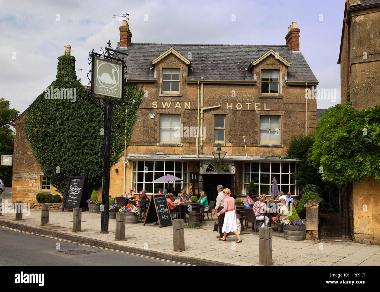 Exterior of the Swan pub, Broadway, Worcestershire, part of the M and B