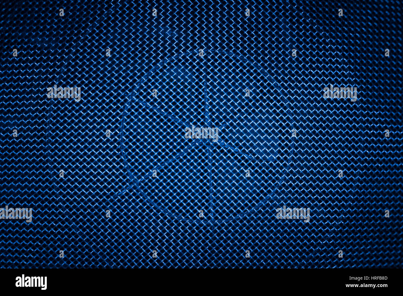 Metal net texture, blue abstract background Stock Photo
