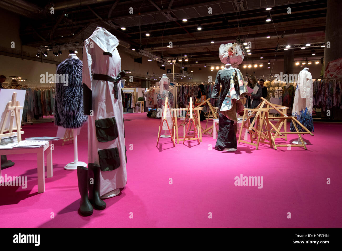 Fashion clothing mannequins at International fashion trade show MOMAD Ifema 2017. Madrid (Spain). Stock Photo