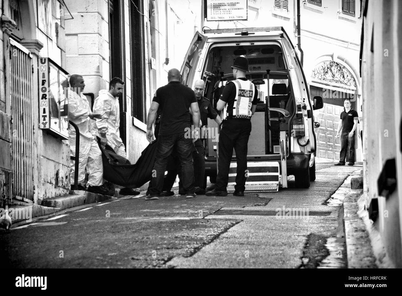 Crime scene Black and White Stock Photos & Images - Alamy
