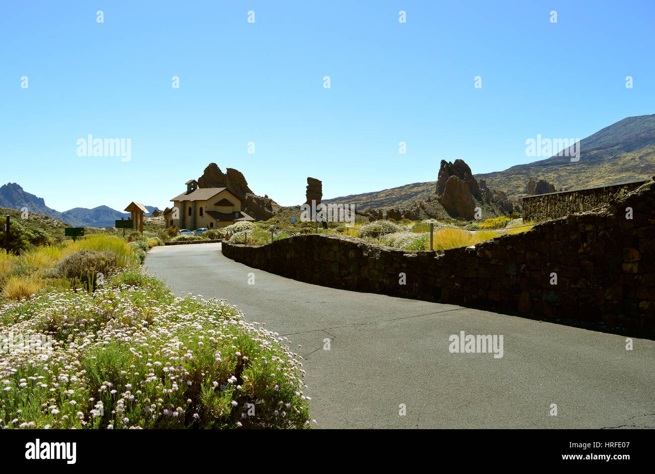 Mount Teide National Park Hermitage of Our Lady of the Snows church Stock Photo