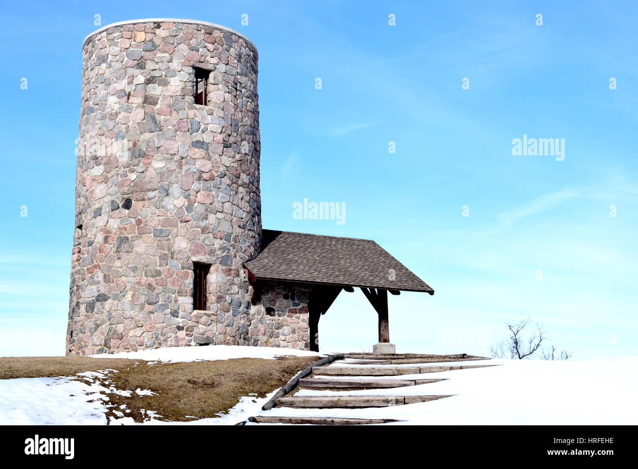 The observation tower in Pilot Knob State Park in Forest City Iowa is