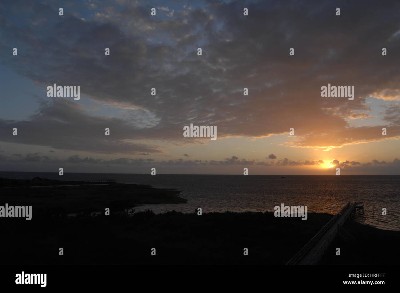 sunset over Pamlico Sound, Outer Banks, North Carolina Stock Photo Alamy