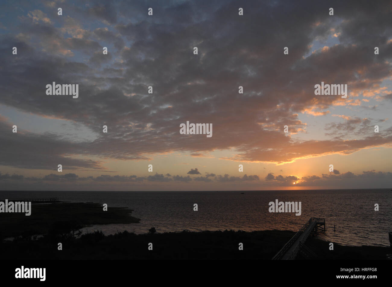 sunset over Pamlico Sound, Outer Banks, North Carolina Stock Photo Alamy
