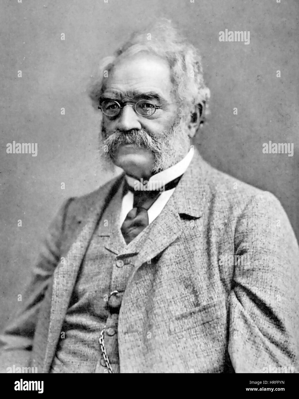 WERNER von SIEMENS (1816-1892) German industrialist and inventor and founder of the company that carries his name. Engraving about 1885 Stock Photo