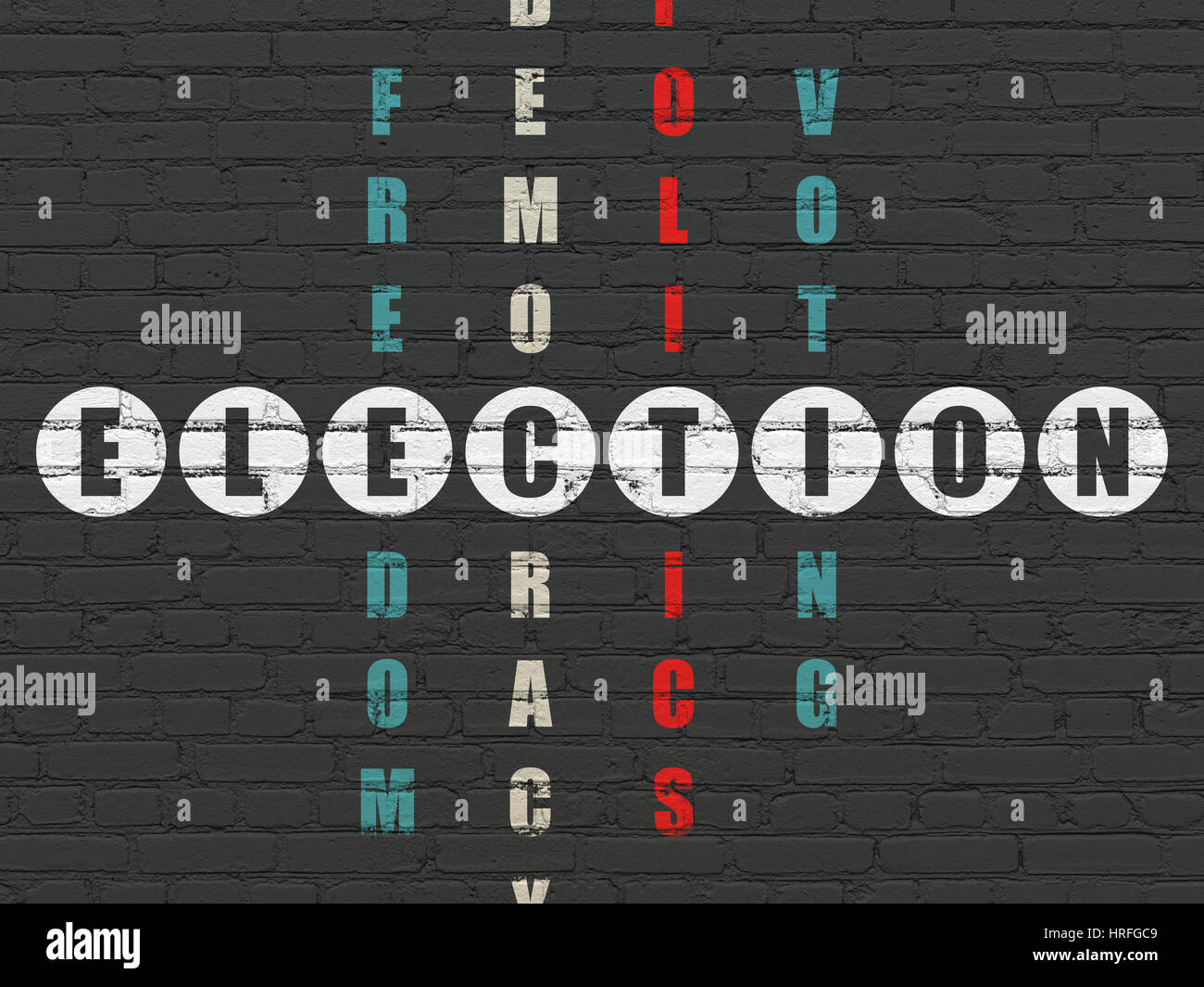 Politics concept Election in Crossword Puzzle Stock Photo Alamy