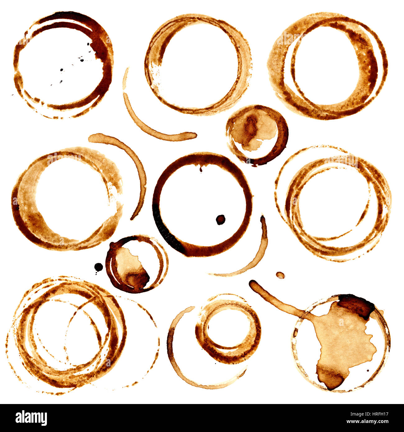 Set of coffee cup rings Stock Photo Alamy