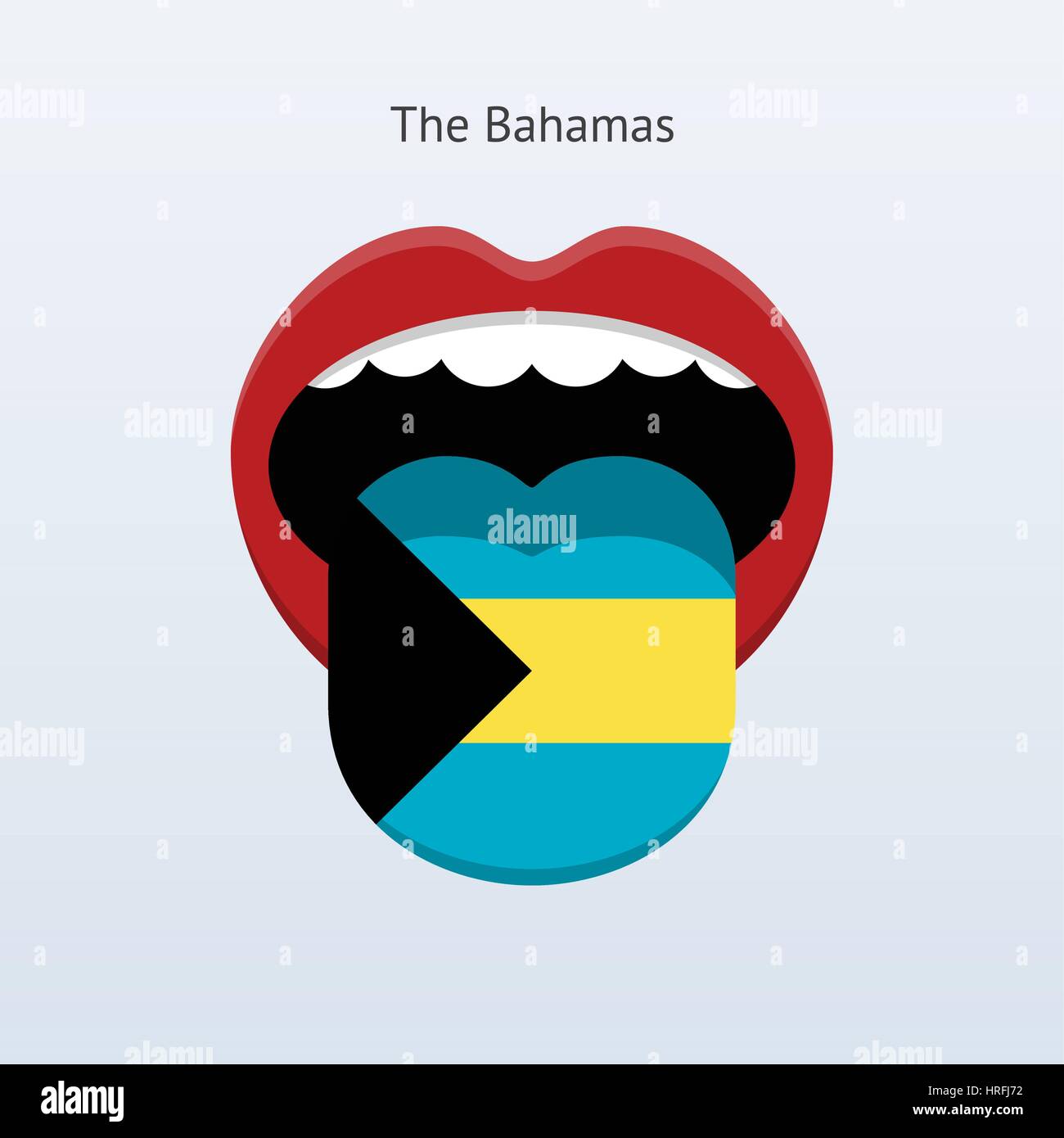 Bahamas language. Abstract human tongue. Vector illustration Stock 