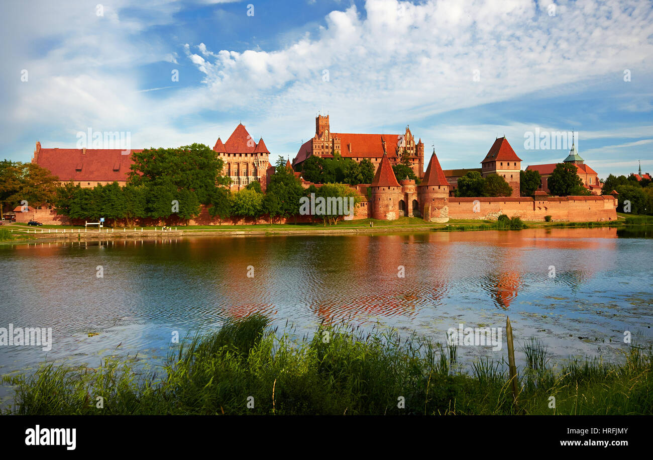 historical knights castle malbork in poland Stock Photo