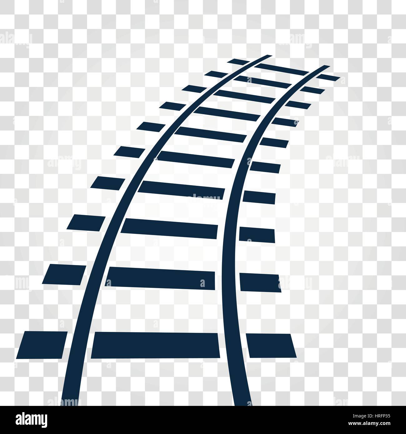 Isolated rails, railway top view, ladder elements vector illustrations