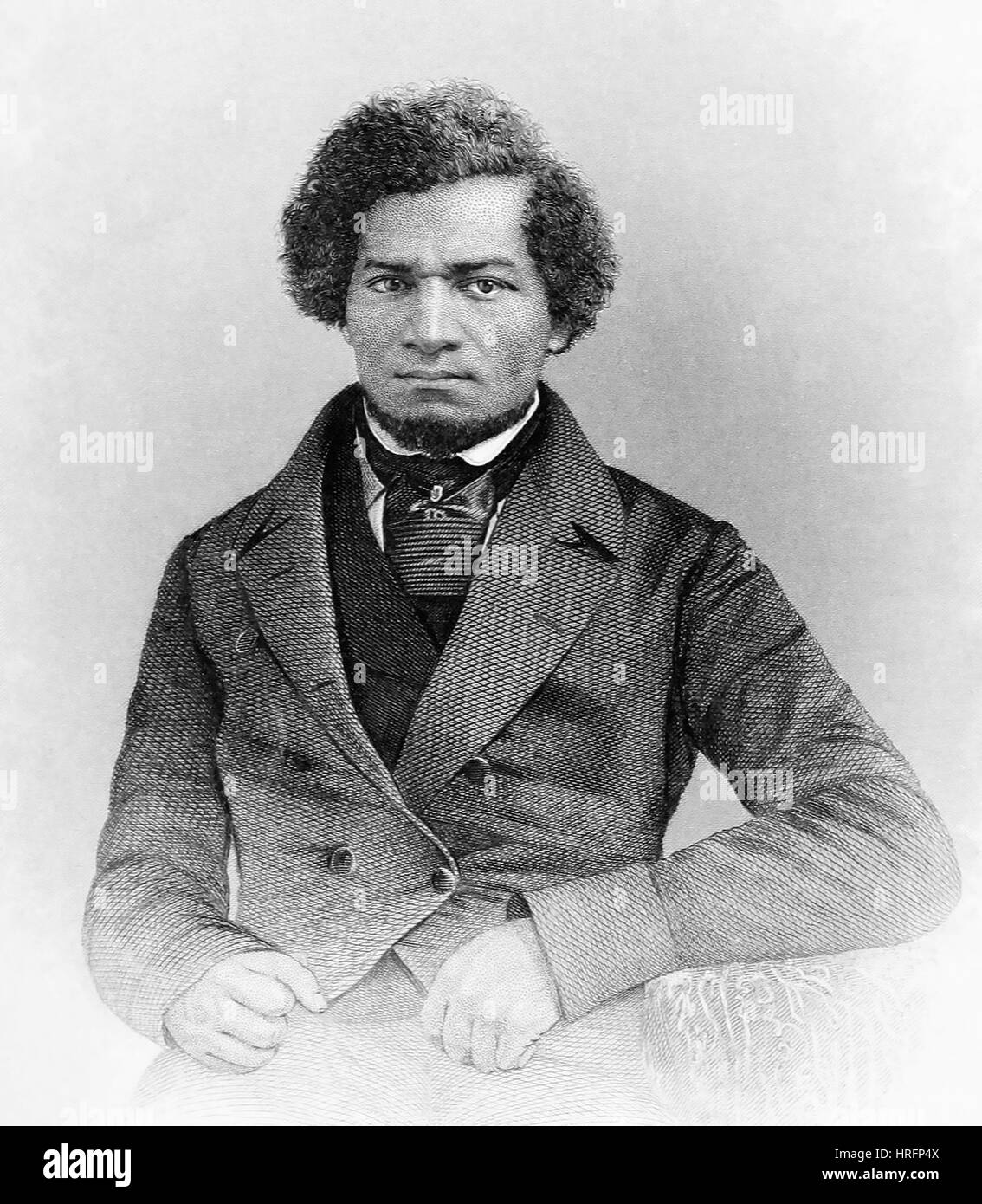 FREDERICK DOUGLASS (1818-1895) Afro-American politician and abolitionist about  1850 Stock Photo