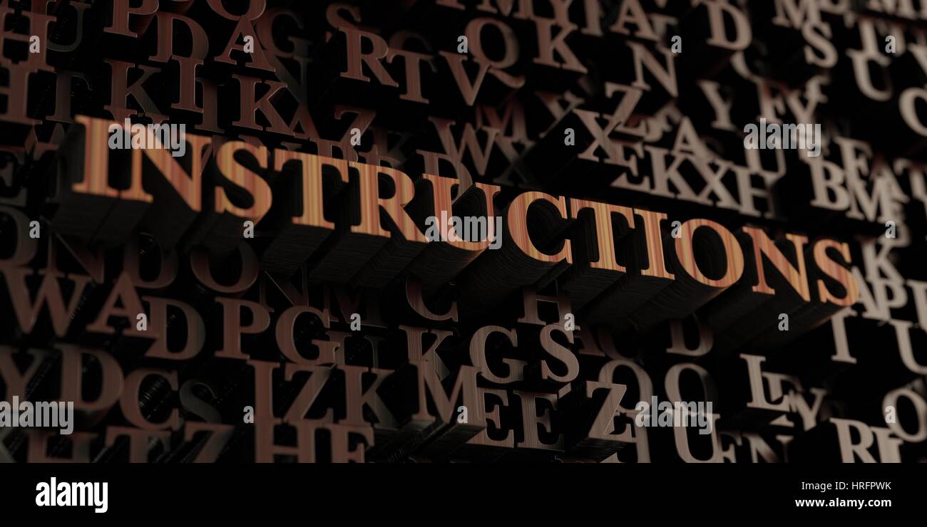 Instructions Display Lettering Instructions - Wooden 3D rendered letters/message. Can be used for an ...