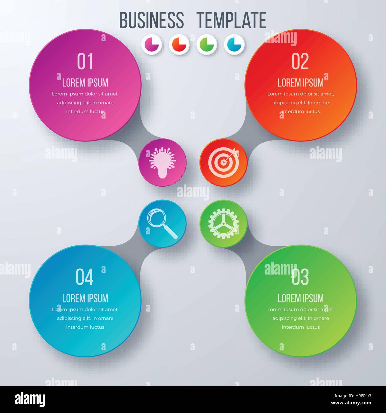 Infographics template four options with circle Stock Vector Image & Art ...