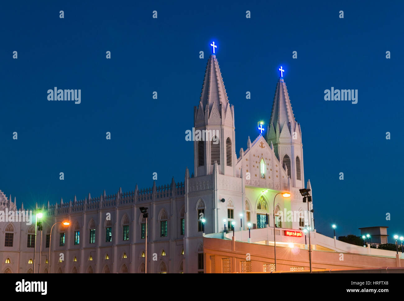 Shrine Basilica of Our Lady of Good Health Velankanni Tamil Nadu India Stock Photo