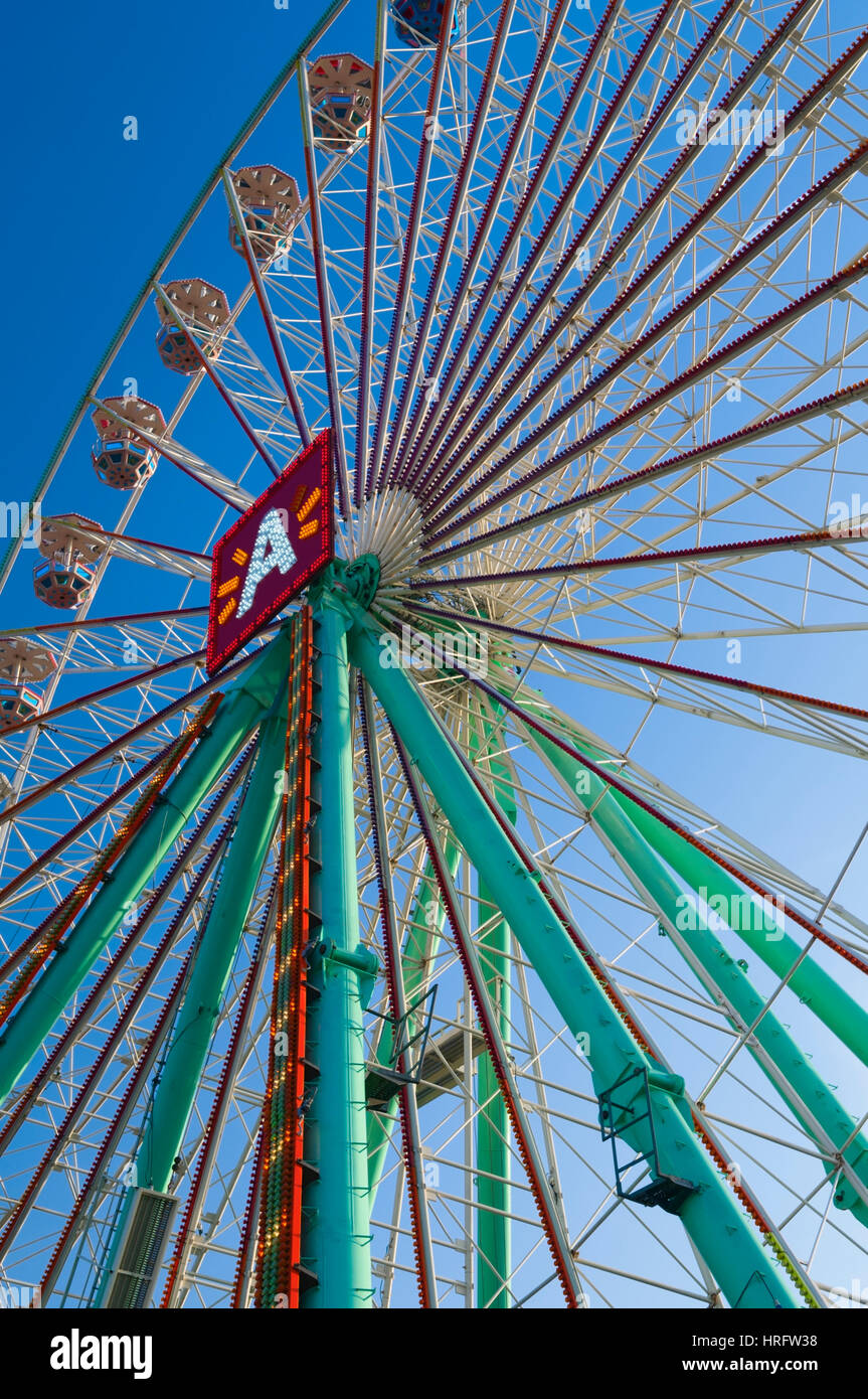 Ferris wheel at the Steenplein. Antwerp Belgium Stock Photo