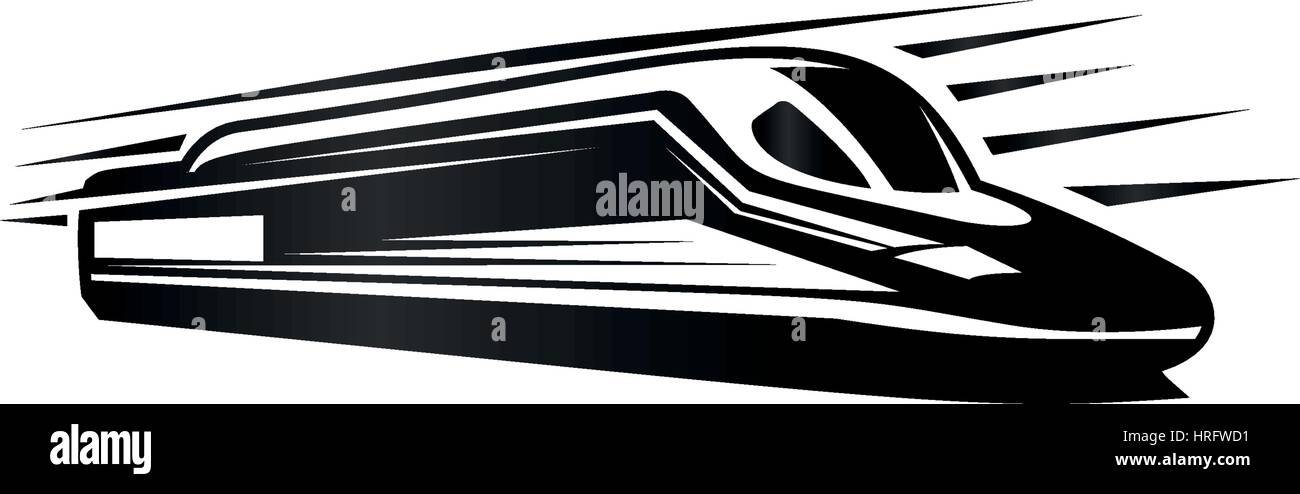 Isolated monochrome modern engraving style train logos set on white background vector illustration Stock Vector