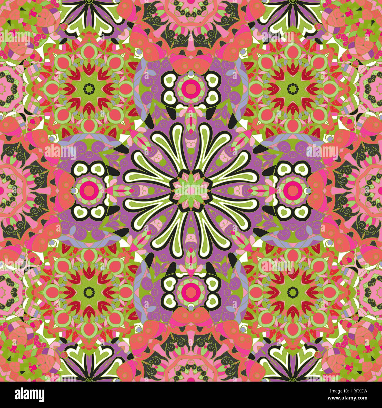 Vector seamless texture with abstract flowers Stock Vector Image & Art ...