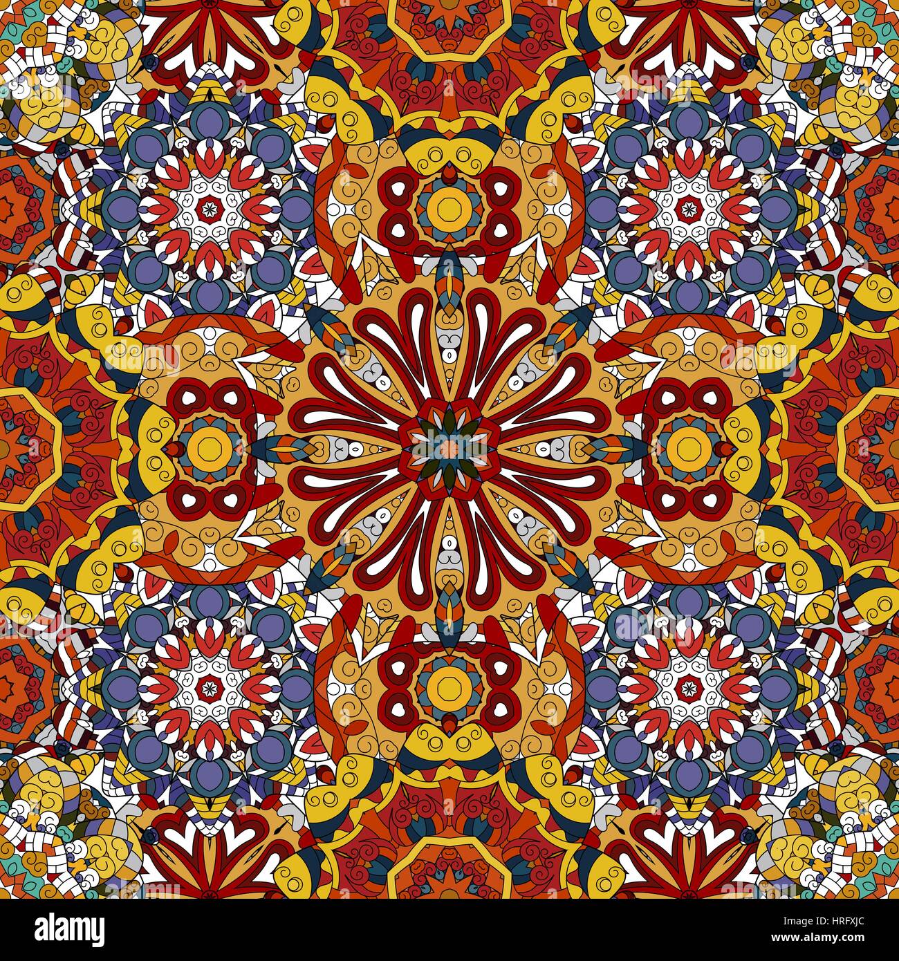 Vector seamless texture with abstract flowers Stock Vector Image & Art ...