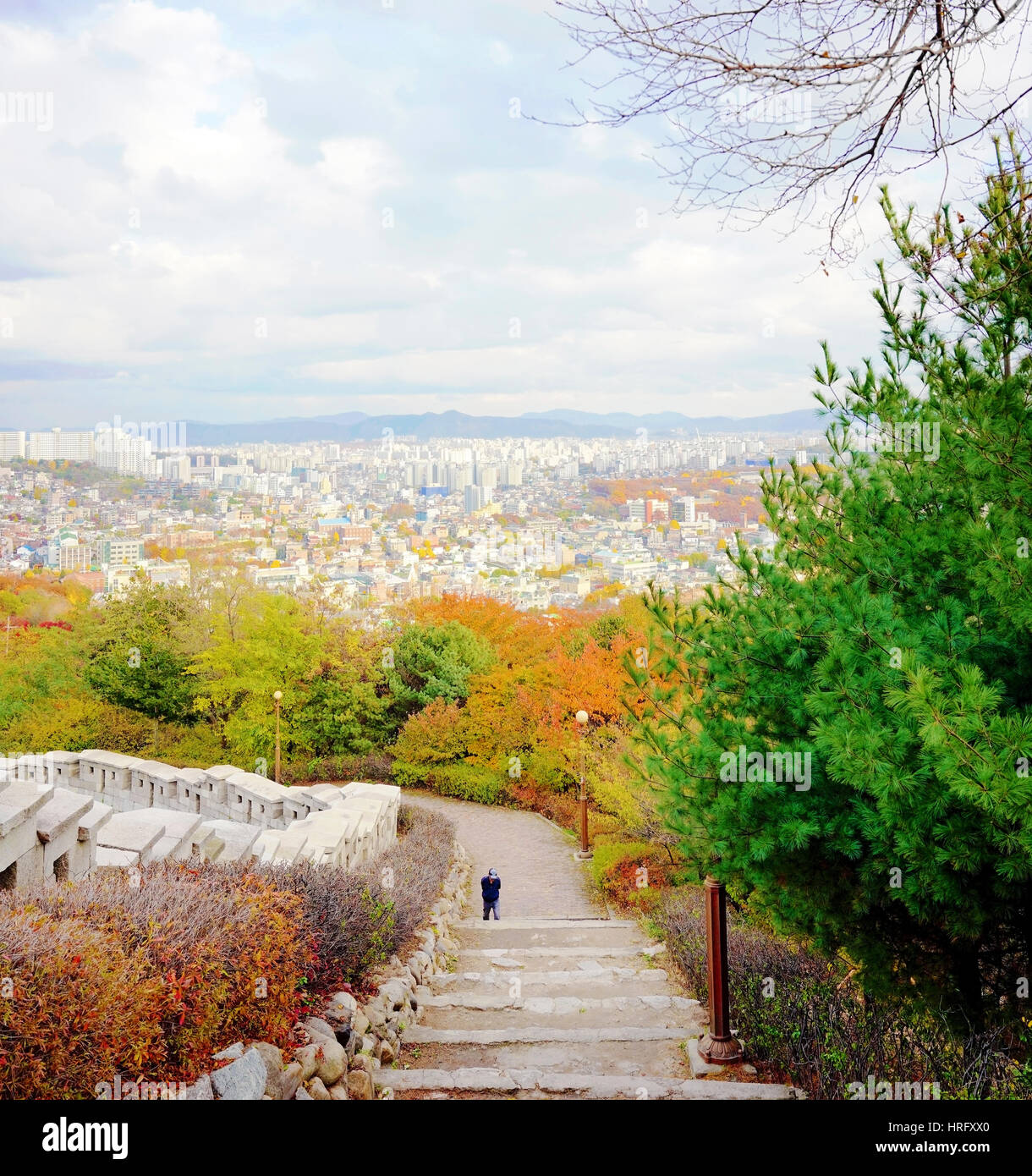 View from Naksan park in Seoul Stock Photo
