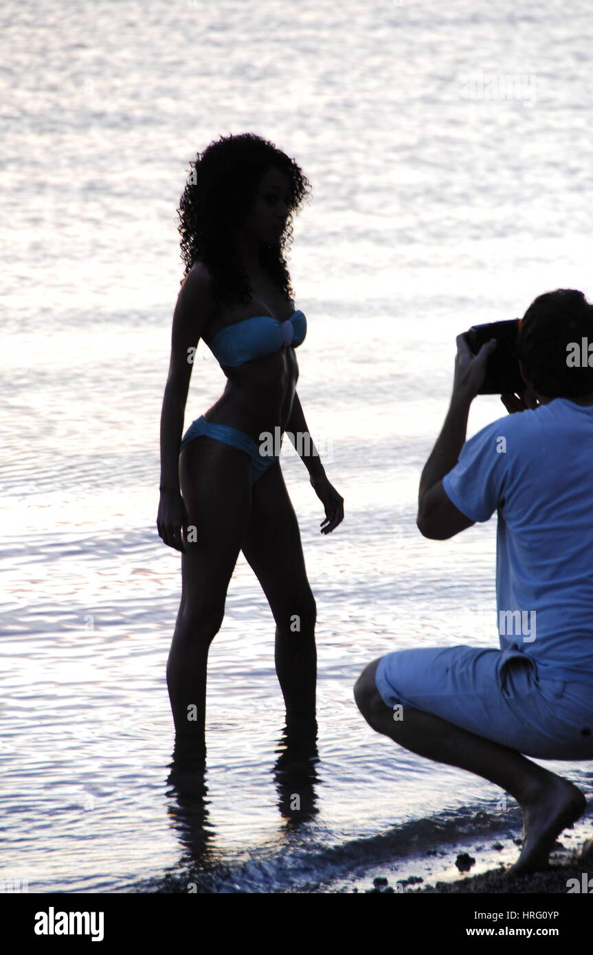 beach model shooting