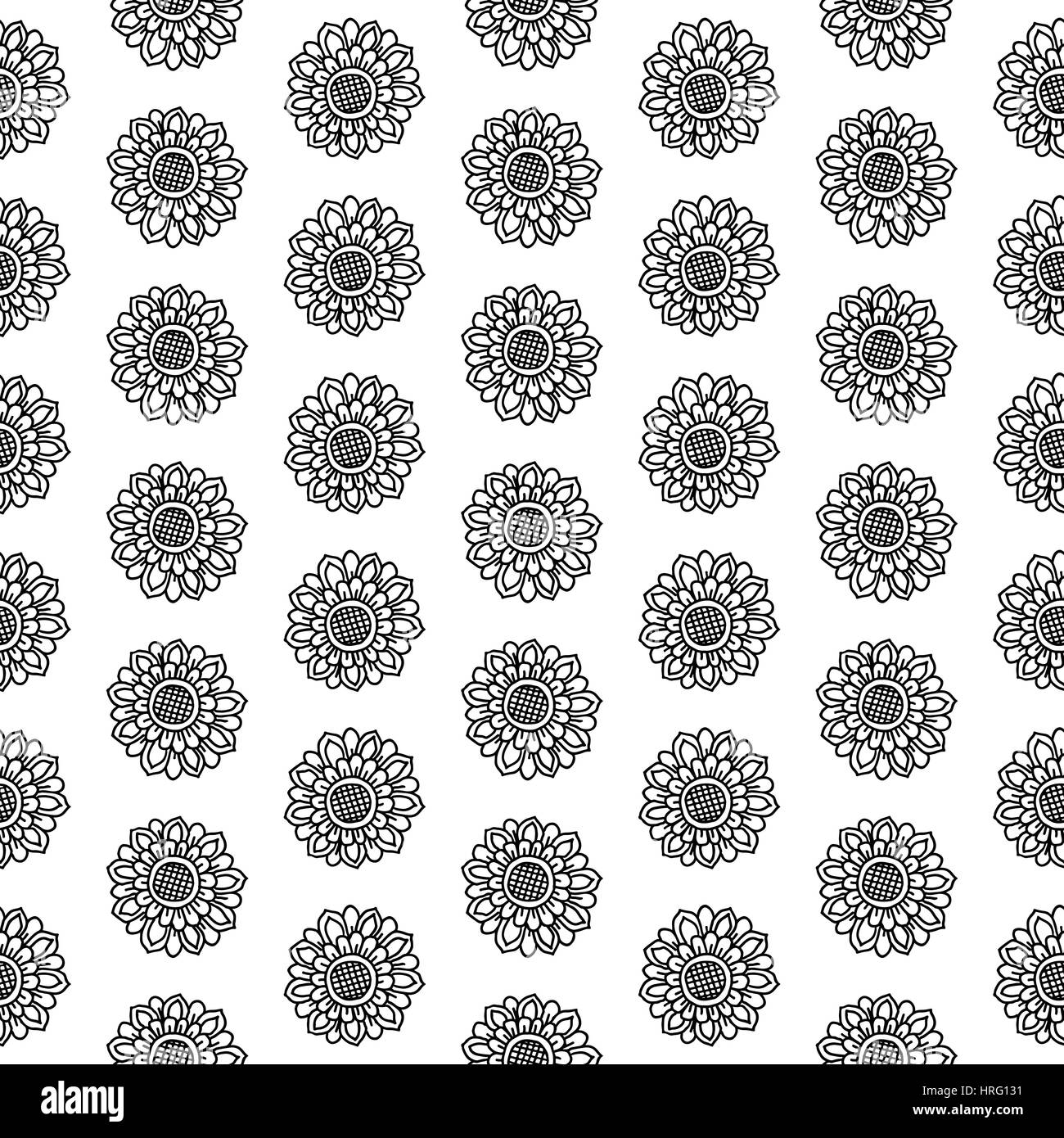 Paisley seamless vector pattern. Ethnic floral motif, primitive oriental flowers, dotted layout, black on white background. Stock Vector