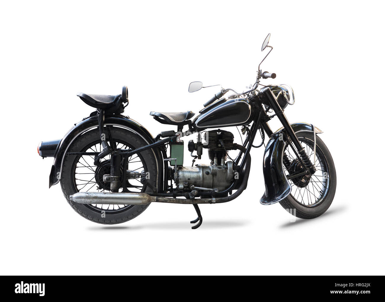Classic German motorcycle isolated on white background Stock Photo